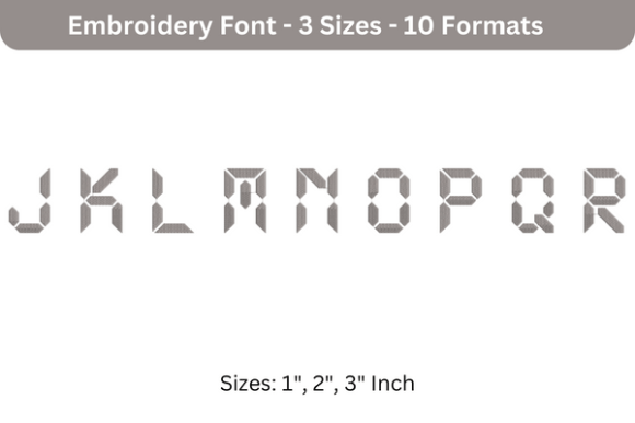 LCD Font J to R