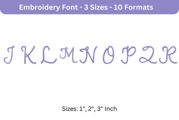 Romantic Font Uppercase J to R