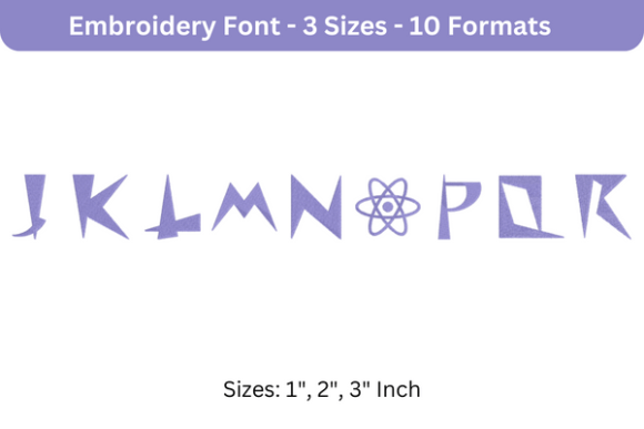 Space Patrol Font Uppercase J to R